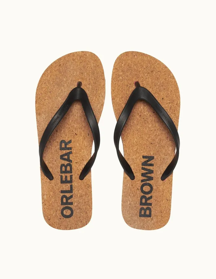 Orlebar Brown Footwear Men Haston Stripe Blackwhite Sand