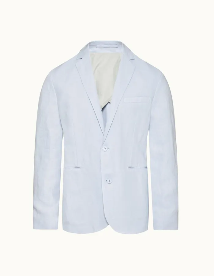 Orlebar Brown Jackets and Outerwear Men Ullock Linen Light Island Sky