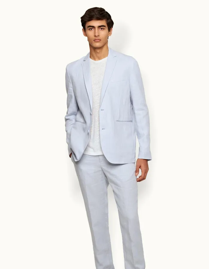 Orlebar Brown Jackets and Outerwear Men Ullock Linen Light Island Sky