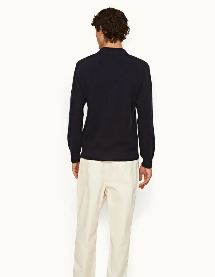 Orlebar Brown Knitwear Men Bruno Cashmere Night Iris