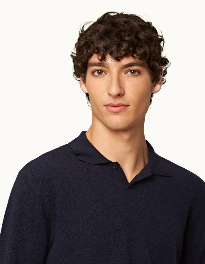 Orlebar Brown Knitwear Men Bruno Cashmere Night Iris