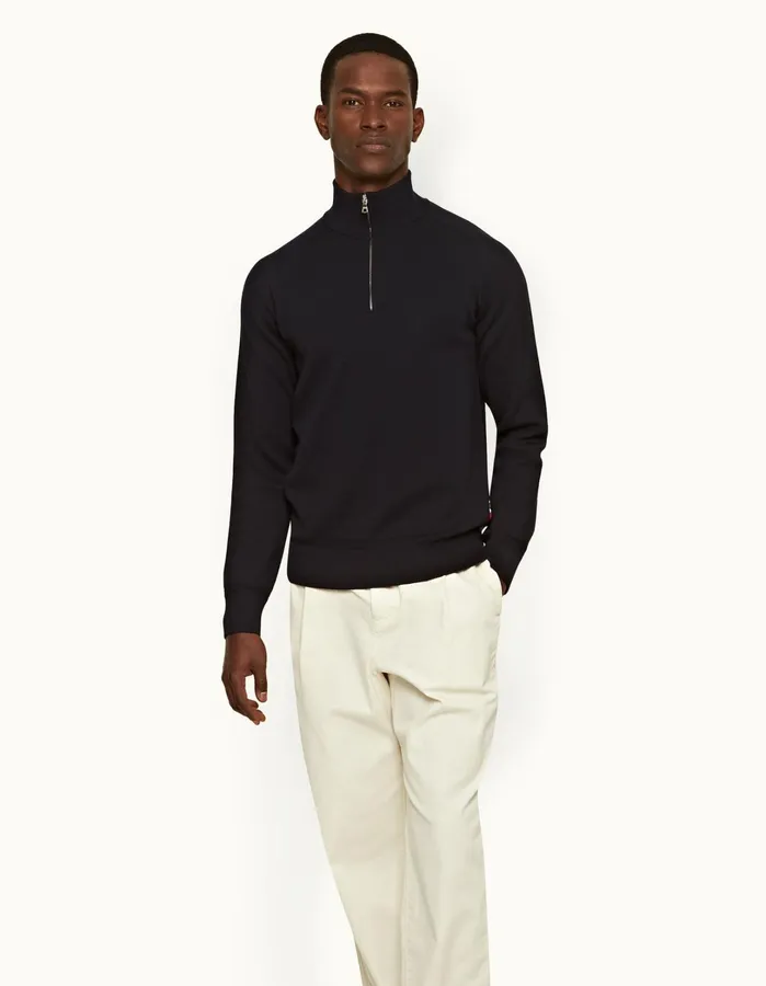 Orlebar Brown Knitwear Men Lennard Merino Night Iris