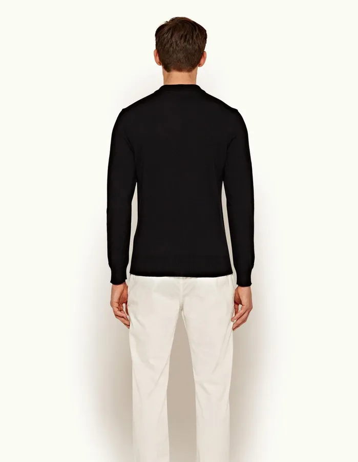Orlebar Brown Knitwear Men Moonraker Knitted Half Zip Black