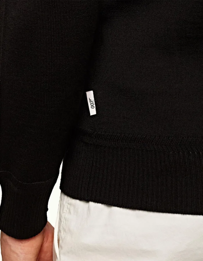 Orlebar Brown Knitwear Men Moonraker Knitted Half Zip Black