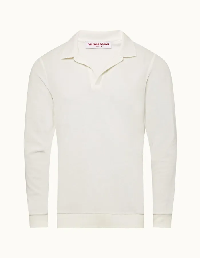 Orlebar Brown Polo Shirts Men Bouvet Towelling Sandbar