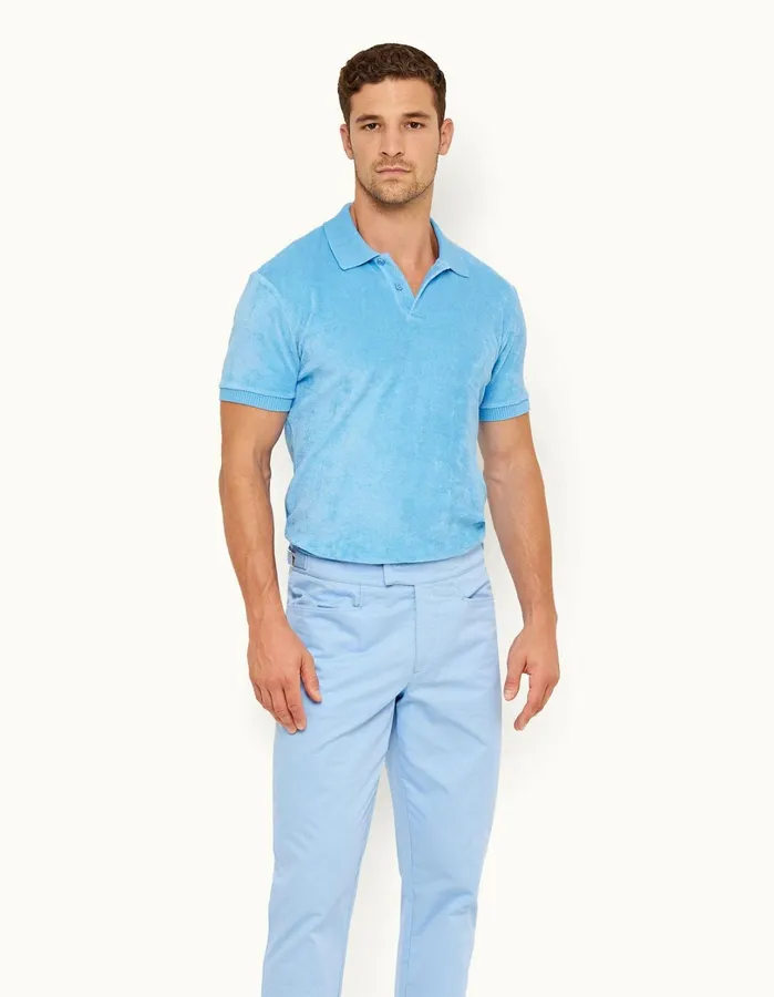 Orlebar Brown Polo Shirts Men Dr No Towelling Polo Riviera