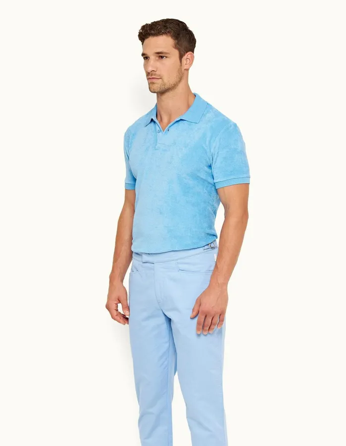 Orlebar Brown Polo Shirts Men Dr No Towelling Polo Riviera