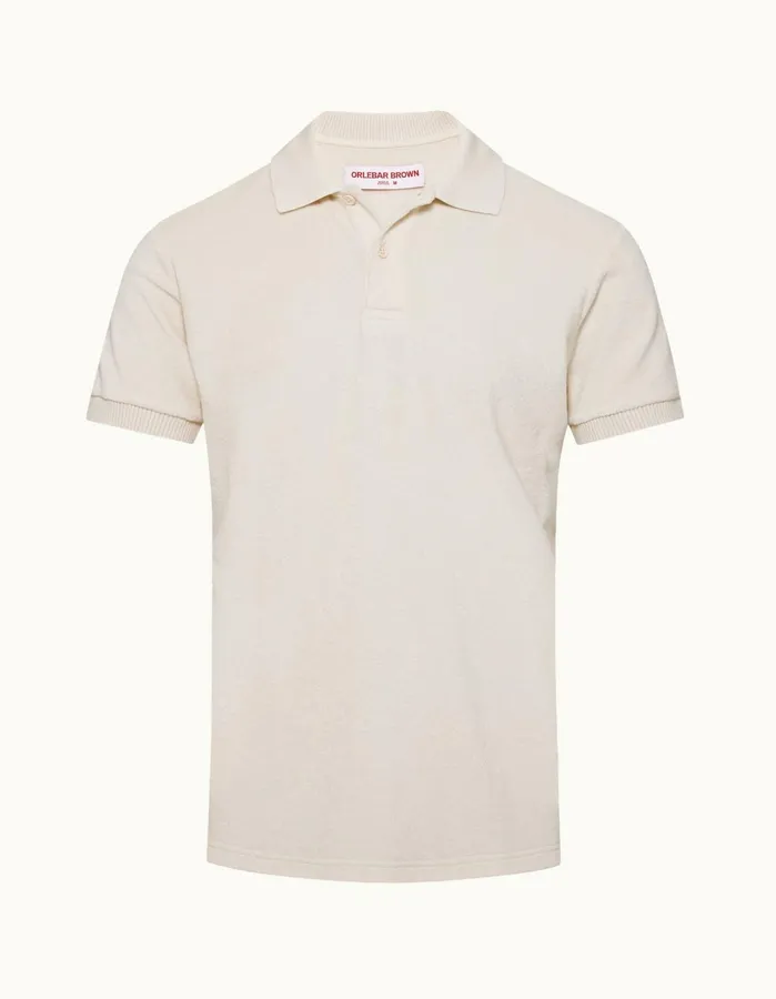 Orlebar Brown Polo Shirts Men Jarrett Towelling Matchstick