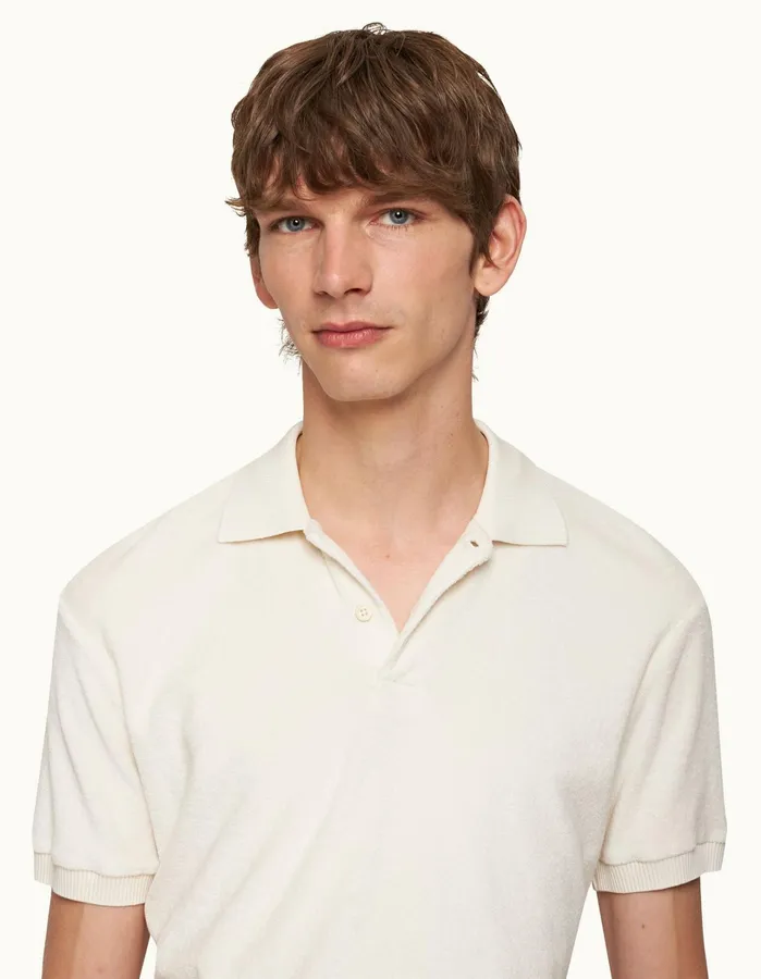 Orlebar Brown Polo Shirts Men Jarrett Towelling Matchstick