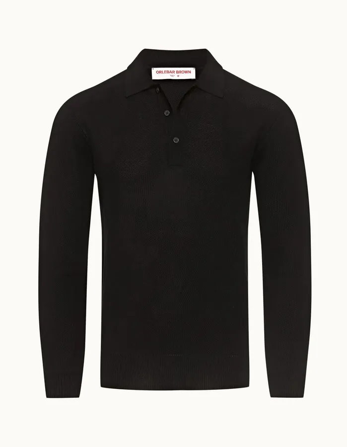 Orlebar Brown Polo Shirts Men Maranon Black