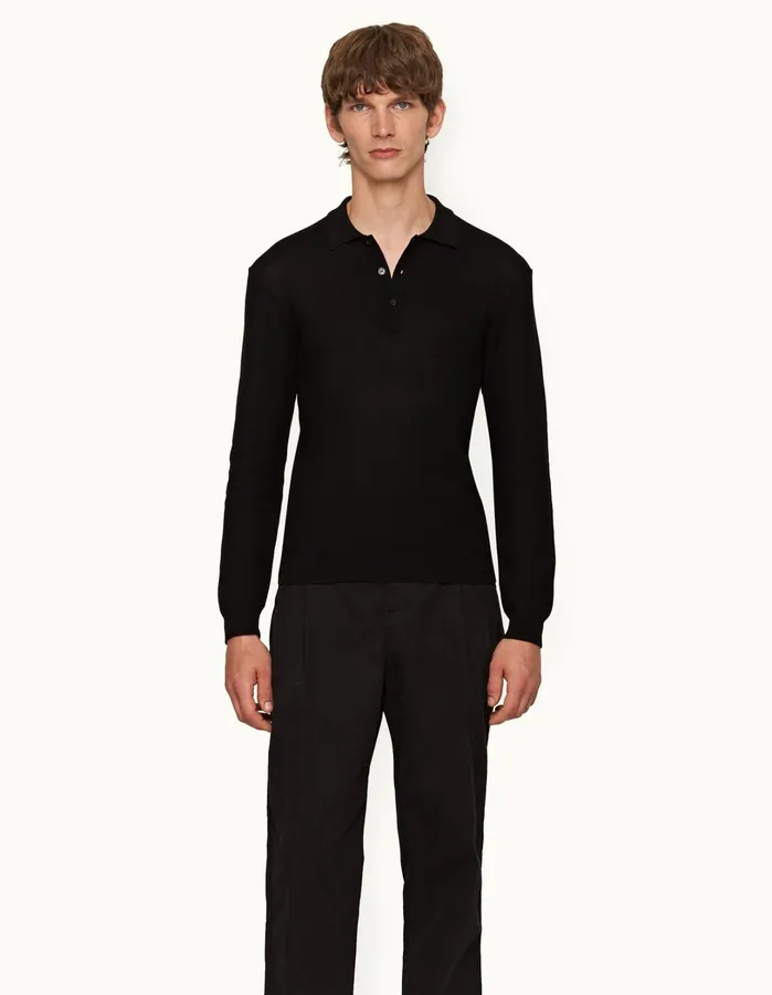 Orlebar Brown Polo Shirts Men Maranon Black