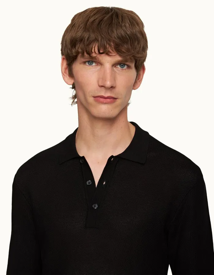Orlebar Brown Polo Shirts Men Maranon Black