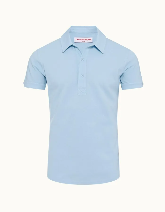Orlebar Brown Polo Shirts Men Sebastian Island Sky