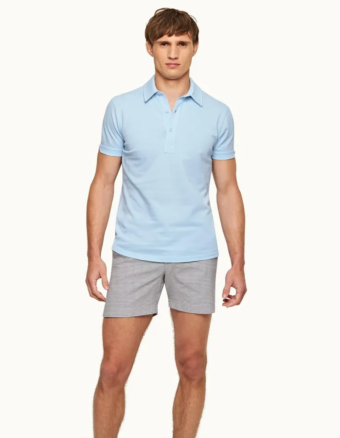 Orlebar Brown Polo Shirts Men Sebastian Island Sky