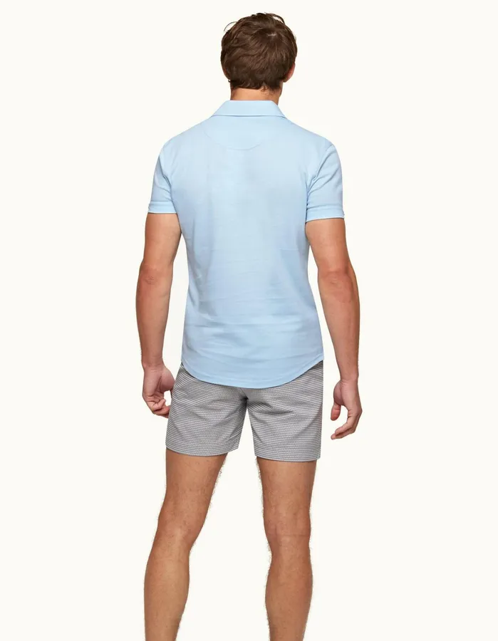 Orlebar Brown Polo Shirts Men Sebastian Island Sky