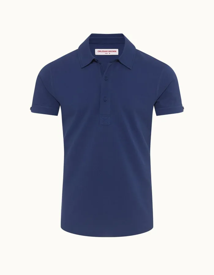 Orlebar Brown Polo Shirts Men Sebastian Lagoon Blue