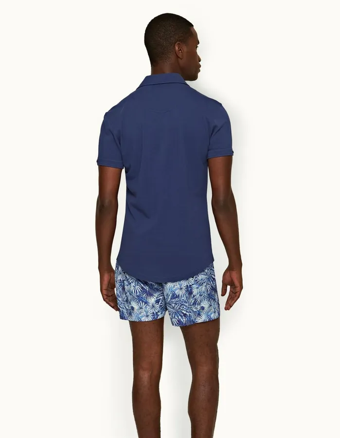 Orlebar Brown Polo Shirts Men Sebastian Lagoon Blue
