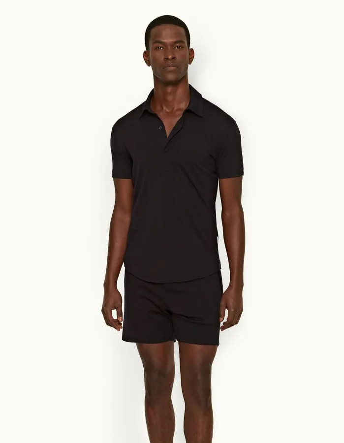 Orlebar Brown Polo Shirts Men Sebastian Merino Night Iris