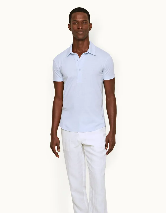 Orlebar Brown Polo Shirts Men Sebastian Silk Hush