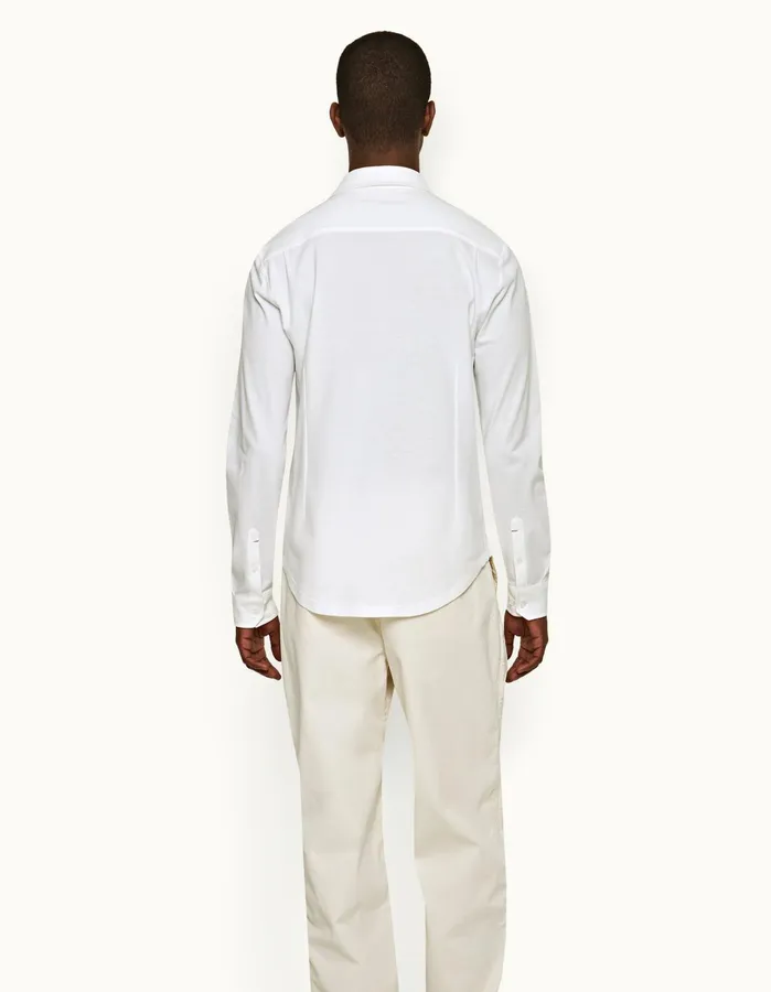 Orlebar Brown Shirts Men Giles Pique White