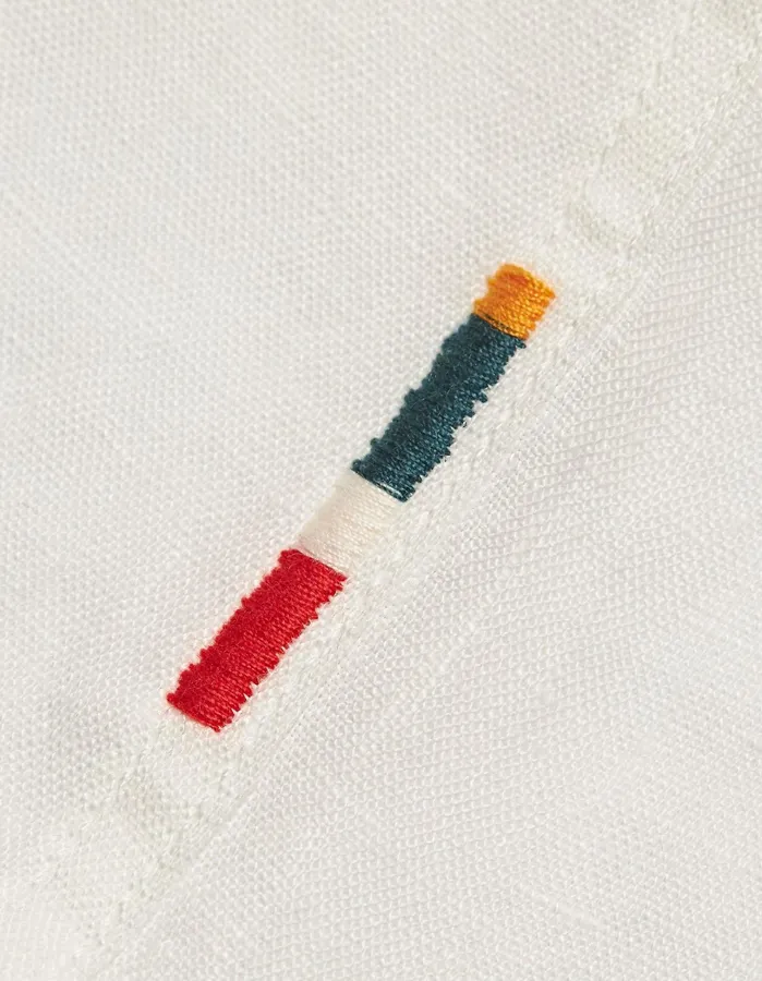 Orlebar Brown Shirts Men Justin Linen White