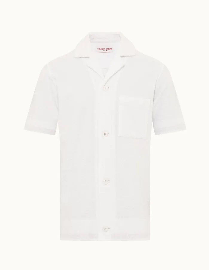 Orlebar Brown Shirts Men Lazar Towelling White