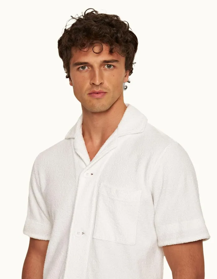 Orlebar Brown Shirts Men Lazar Towelling White