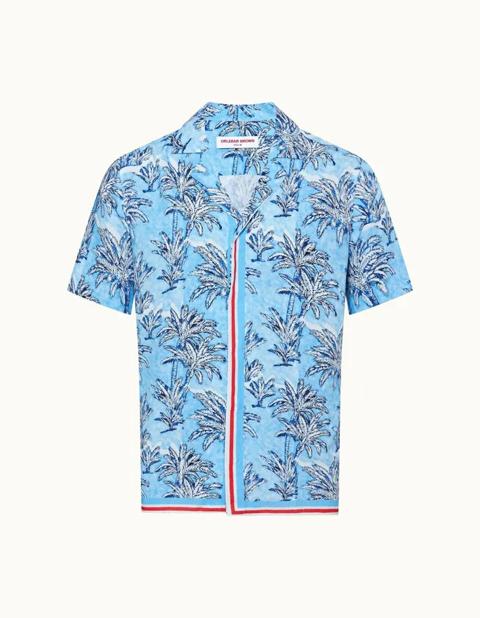 Orlebar Brown Shirts Men Maitan Bright Wish Blue