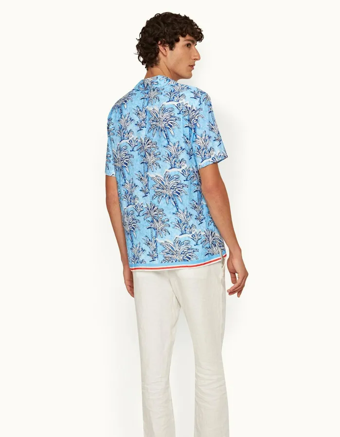 Orlebar Brown Shirts Men Maitan Bright Wish Blue