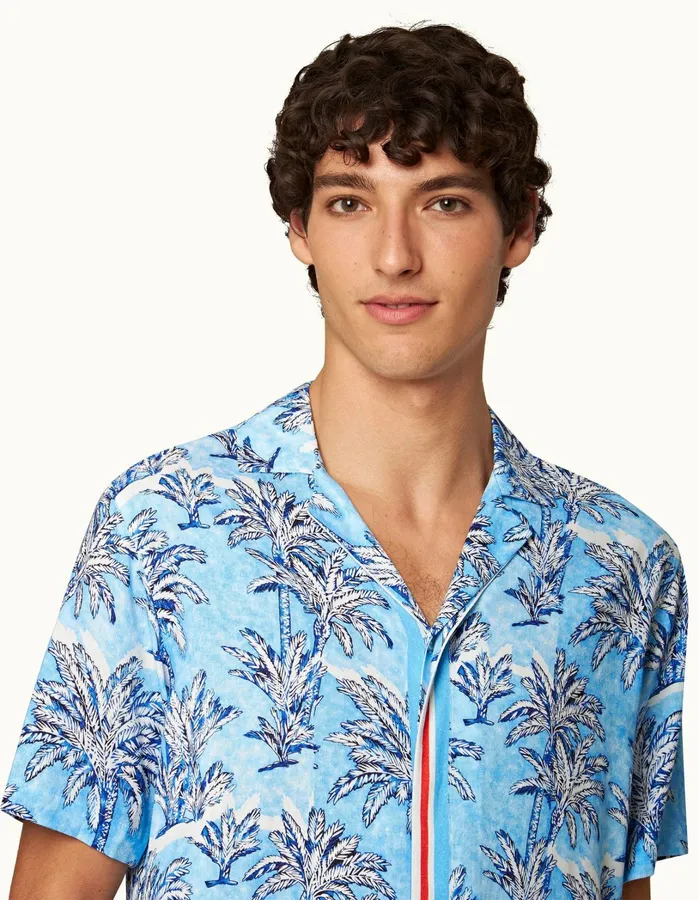 Orlebar Brown Shirts Men Maitan Bright Wish Blue