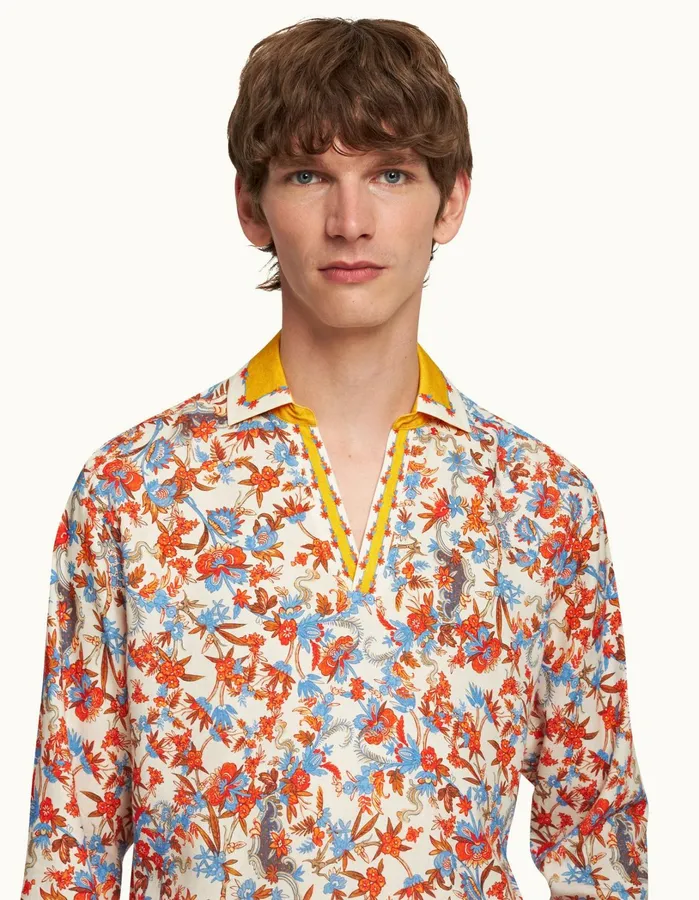 Orlebar Brown Shirts Men Ridley Summer Sunset