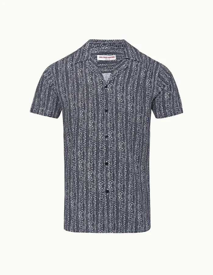 Orlebar Brown Shirts Men Travis Midnight Navy