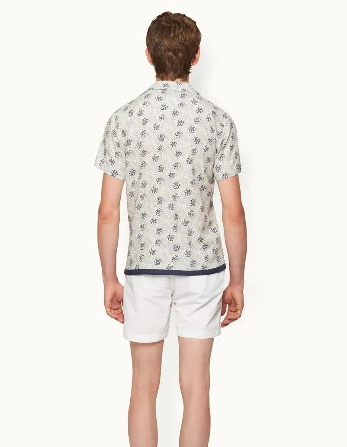 Orlebar Brown Shirts Men Travis White Sand