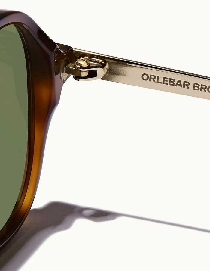 Orlebar Brown Sunglasses Men Estoril Brown Tortoiseshiny Gold