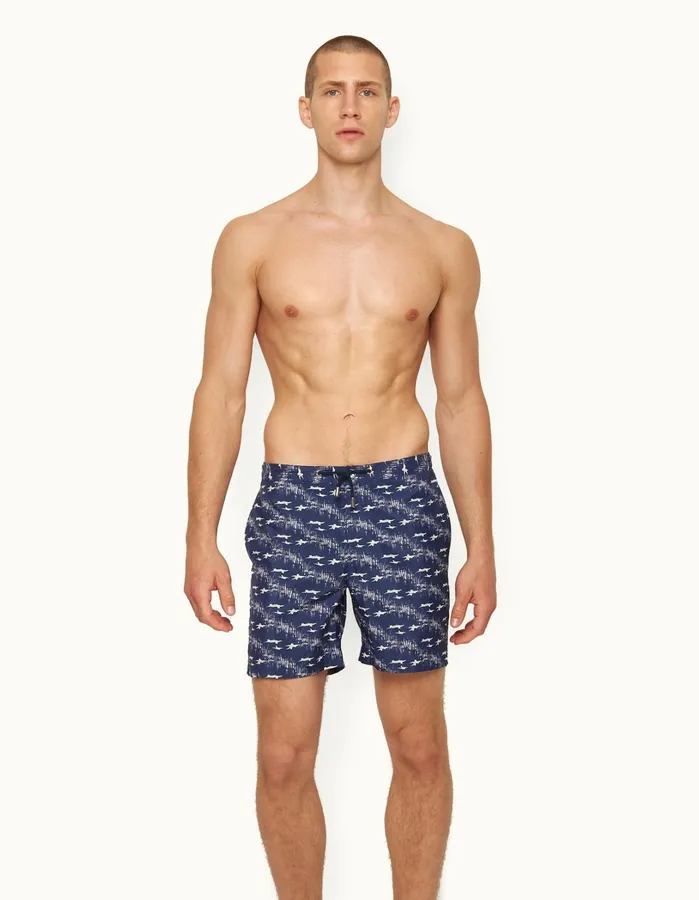 Orlebar Brown Swim Shorts Men Bulldog Midnight Navysea Mist