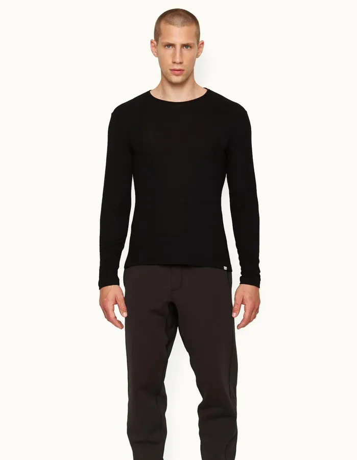 Orlebar Brown TShirts Men ObT Ice Wool Black