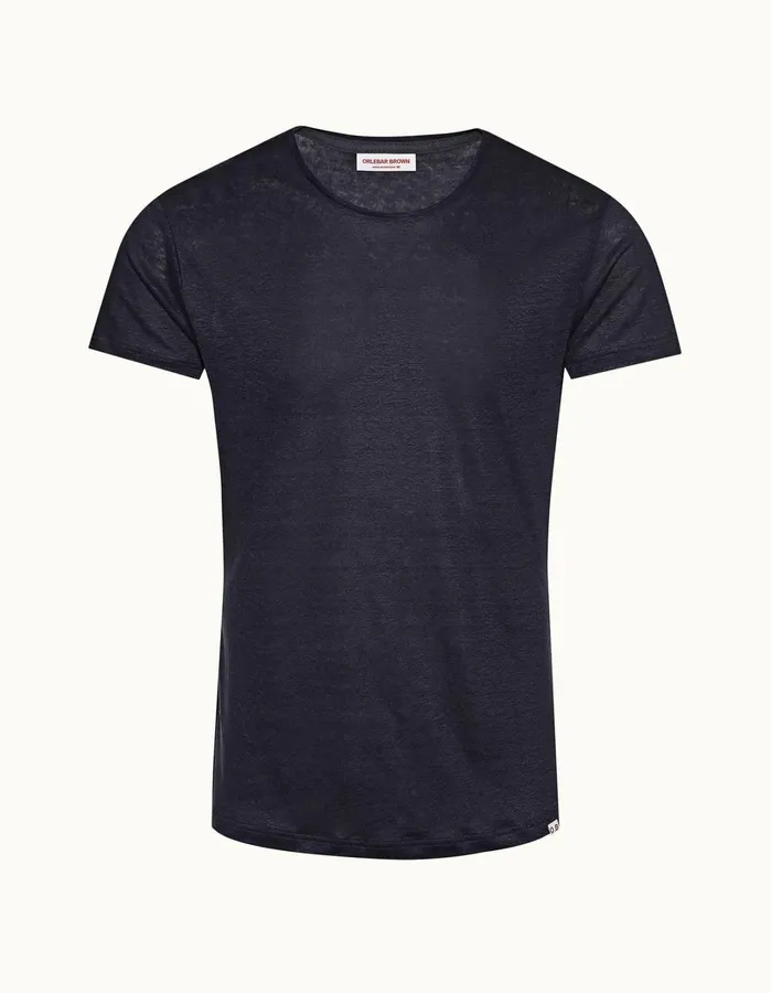 Orlebar Brown TShirts Men ObT Linen Navy