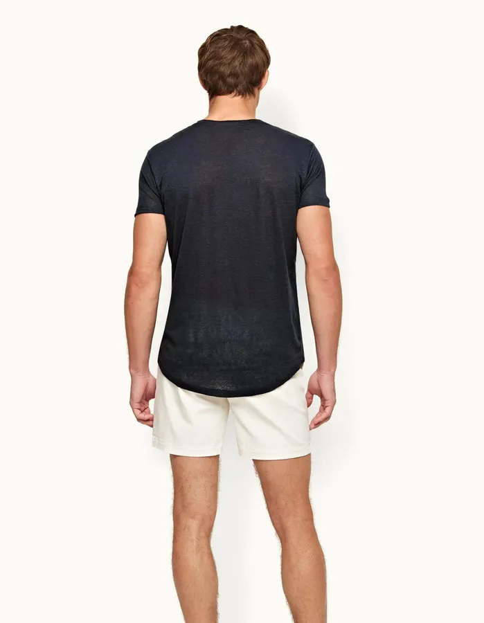 Orlebar Brown TShirts Men ObT Linen Navy