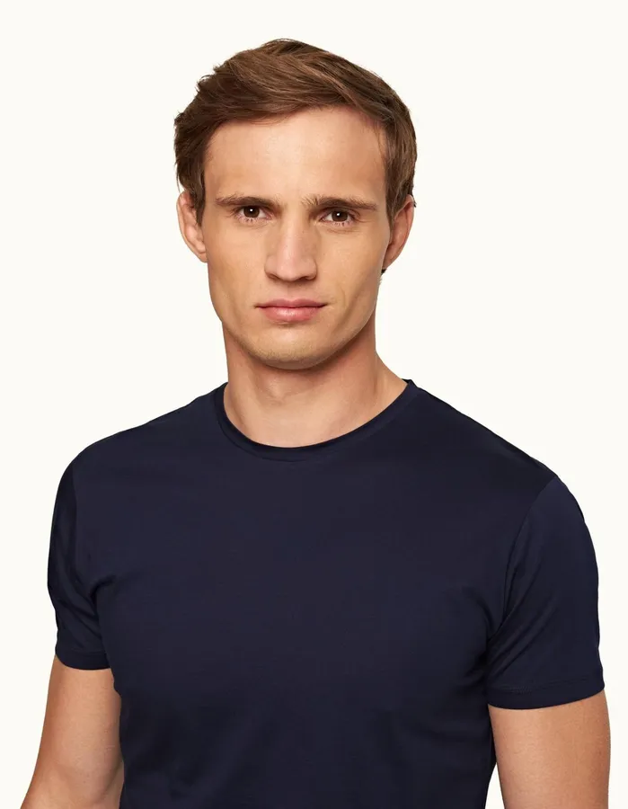 Orlebar Brown TShirts Men ObT Mercerised Navy