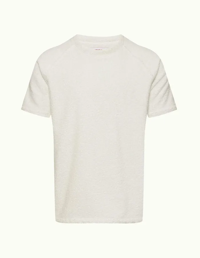 Orlebar Brown TShirts Men Roche Towelling White Sand