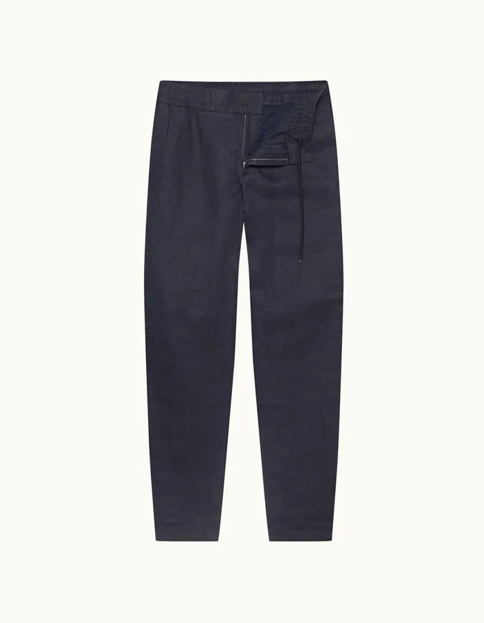 Orlebar Brown Trousers Men Cornell Linen Night Iris