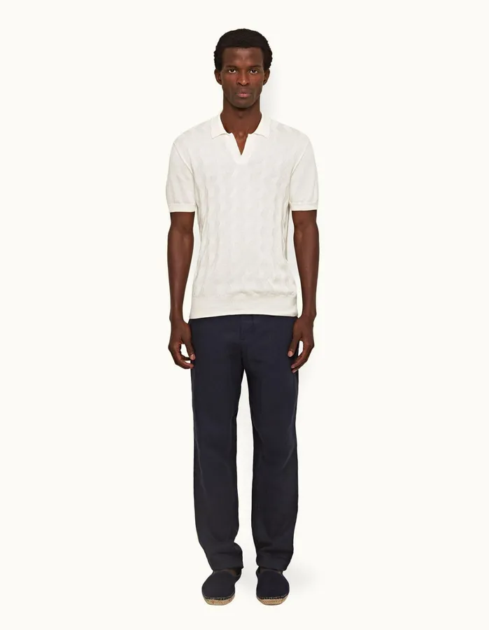 Orlebar Brown Trousers Men Cornell Linen Night Iris