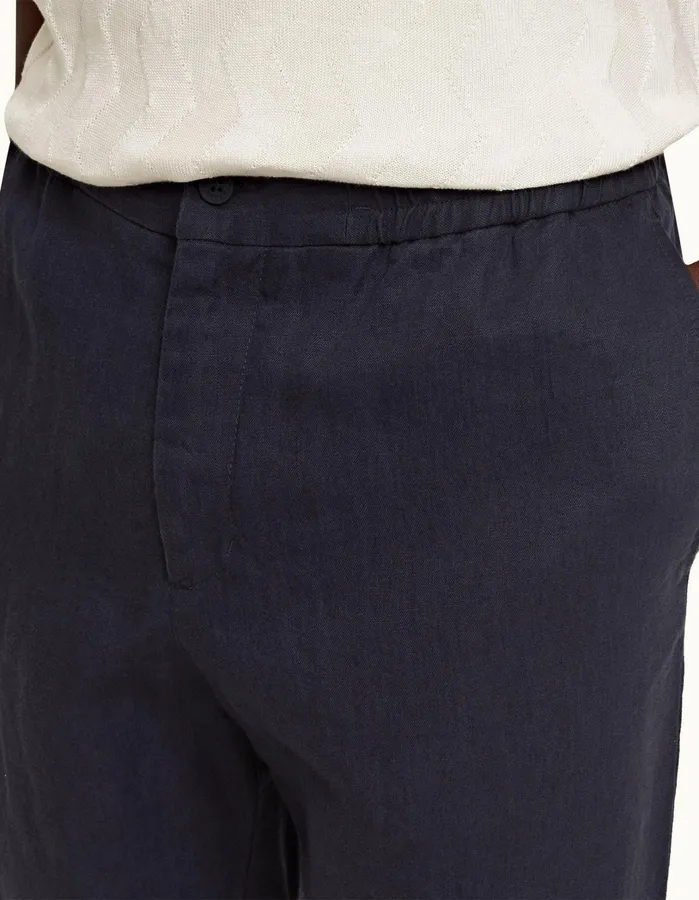 Orlebar Brown Trousers Men Cornell Linen Night Iris