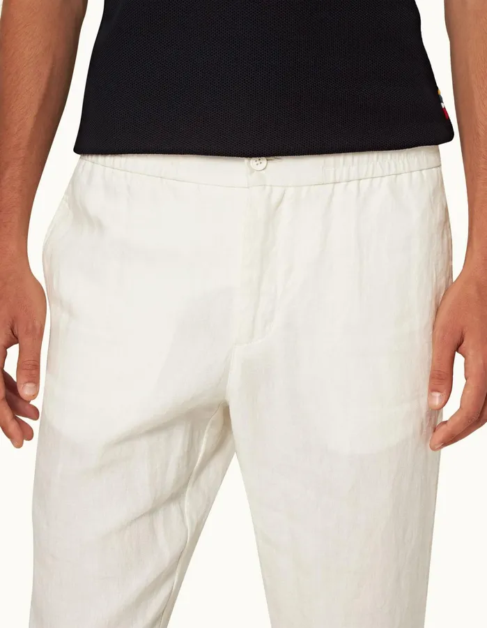 Orlebar Brown Trousers Men Cornell Linen Sandbar