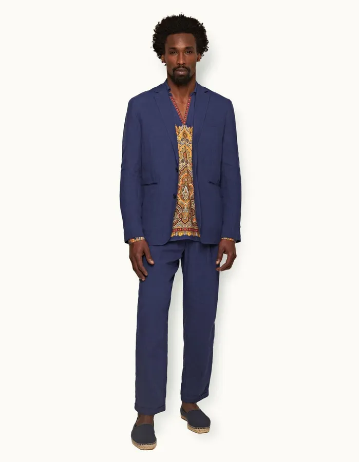 Orlebar Brown Trousers Men Derwin Lagoon Blue