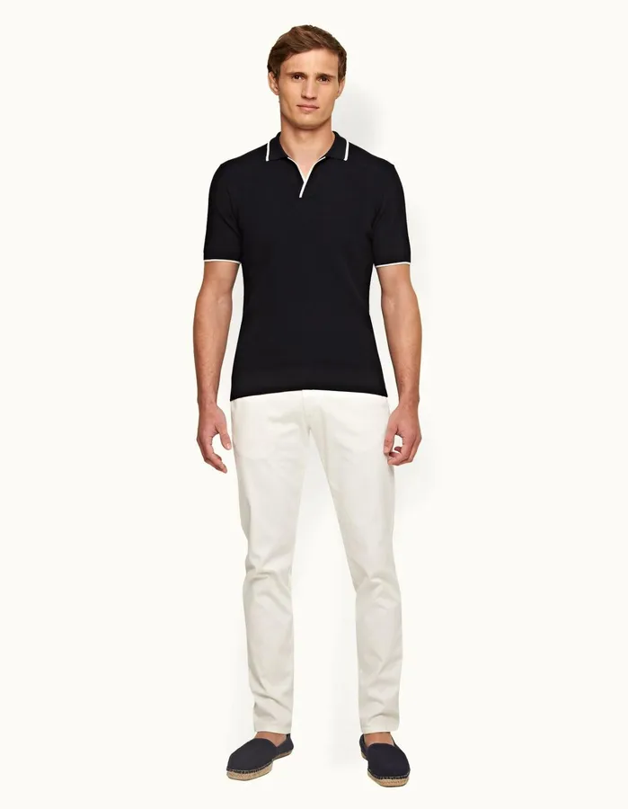 Orlebar Brown Trousers Men Fallon Cotton Sea Mist