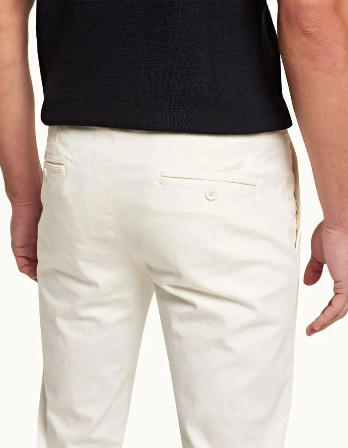 Orlebar Brown Trousers Men Fallon Cotton Sea Mist
