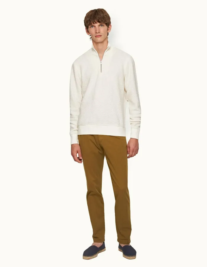 Orlebar Brown Trousers Men Fallon StretchCotton Golden Khaki