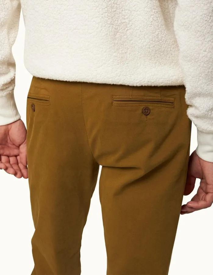 Orlebar Brown Trousers Men Fallon StretchCotton Golden Khaki