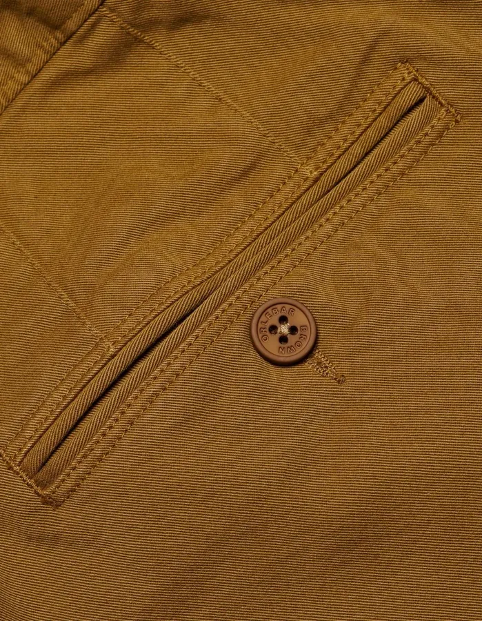 Orlebar Brown Trousers Men Fallon StretchCotton Golden Khaki